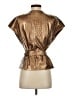 W by Worth Metallic Gold Sleeveless Blouse Size 2 - 4 - photo 2