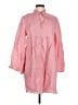 Harshman 100% Linen Pink 3/4 Sleeve Button-Down Shirt Size M - photo 1