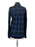 Express Plaid Blue Long Sleeve Button-Down Shirt Size S - photo 2