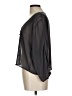 Poetry 100% Polyester Gray Black 3/4 Sleeve Blouse Size L - photo 5