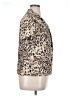 Elementz Animal Print Tan Short Sleeve Blouse Size XL - photo 4
