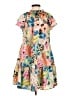 Entro 100% Polyester Print Pink Orange Casual Dress Size M - photo 2
