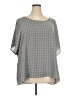 Alfani 100% Polyester Gray Short Sleeve Blouse Size 22 - photo 1