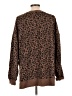 White Crow Animal Print Brown Pullover Sweater Size L - photo 2