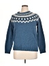 L.L.Bean 100% Wool Chevron-herringbone Blue Wool Pullover Sweater Size XL - photo 1
