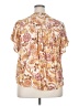 Democracy Floral Ivory Short Sleeve Blouse Size 3X - photo 2