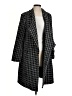 Mi ami 100% Polyester Houndstooth Gray Coat Size S - photo 1