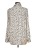 Emily Daniels Animal Print Ivory Long Sleeve Blouse Size M - photo 2