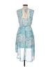 Lily Rose 100% Polyester Paisley Blue Casual Dress Size M - photo 2