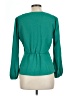 J.Crew 100% Polyester Green Long Sleeve Blouse Size 10 - photo 2