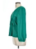 J.Crew 100% Polyester Green Long Sleeve Blouse Size 10 - photo 5