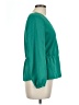 J.Crew 100% Polyester Green Long Sleeve Blouse Size 10 - photo 4
