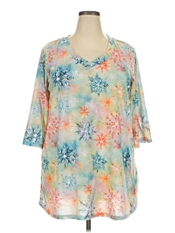 Woman Within 3/4 Sleeve T-Shirt (view 1)