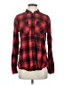 Express Plaid Red Long Sleeve Button-Down Shirt Size S - photo 1