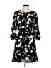 Avec Les Filles 100% Polyester Floral Black Casual Dress Size 8 - photo 1