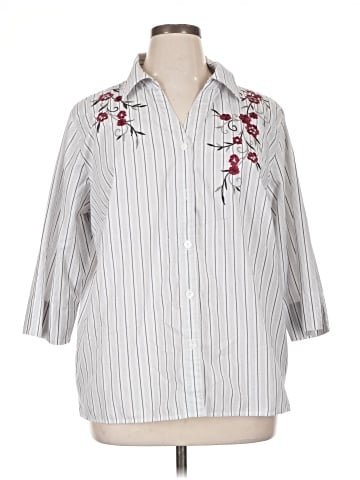 Alfred Dunner 3/4 Sleeve Button-Down Shirt (view 1)