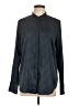 Ann Taylor Houndstooth Blue Long Sleeve Button-Down Shirt Size L - photo 1
