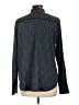 Ann Taylor Houndstooth Blue Long Sleeve Button-Down Shirt Size L - photo 2