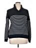 Chaps 100% Cotton Stripes Black Turtleneck Sweater Size XL - photo 1
