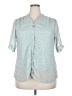Be Cool Teal Short Sleeve Blouse Size 5X - photo 1