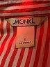 Monki 100% Cotton Stripes Red Long Sleeve Blouse Size L - photo 7