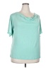 DressBarn Teal Short Sleeve Blouse Size 2X - photo 1