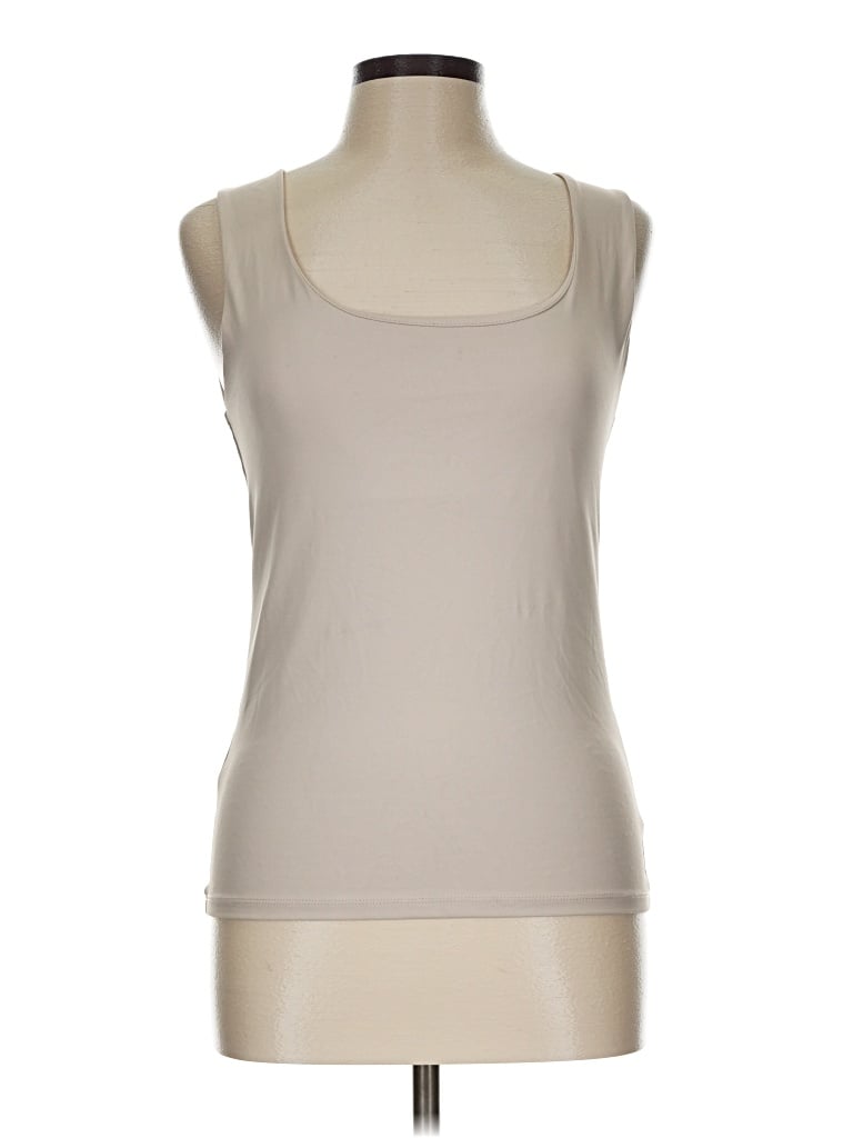 Pre-owned Zara Sleeveless Top Tan Scoop Neck Tops
