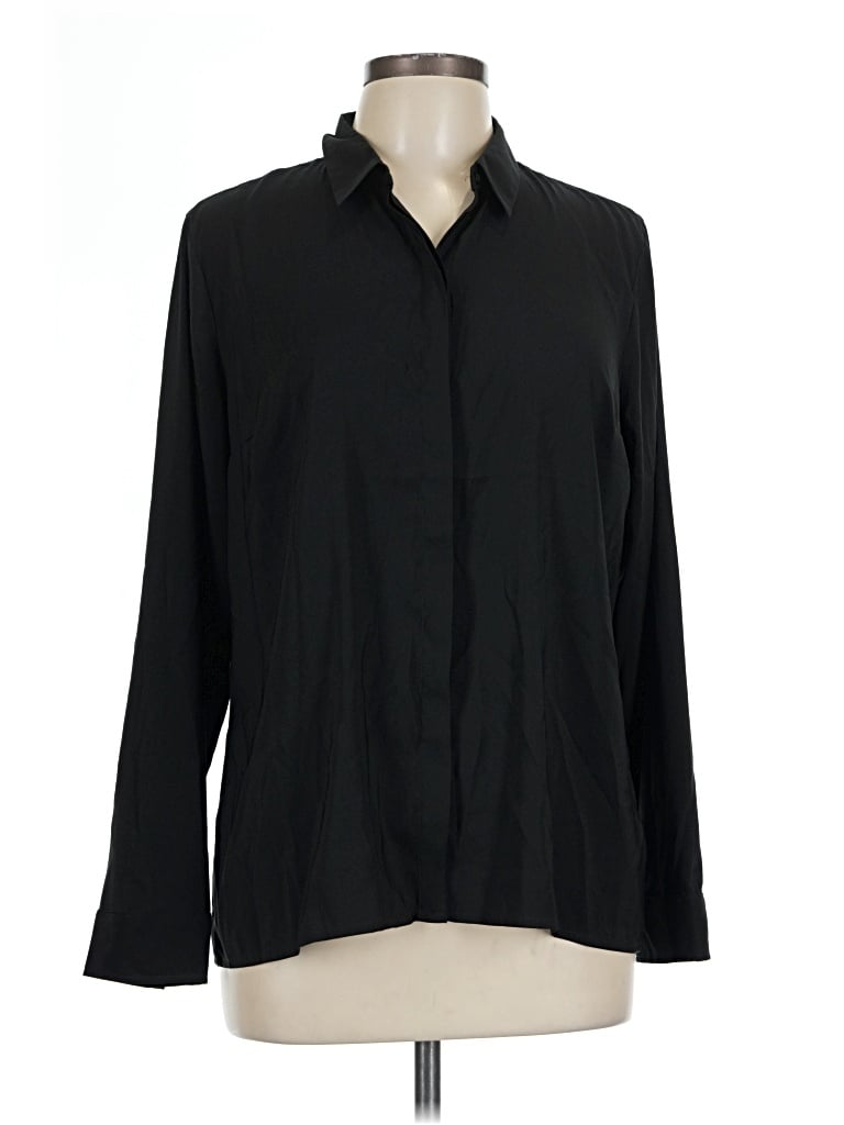 Pre-owned Express Long Sleeve Blouse In Black