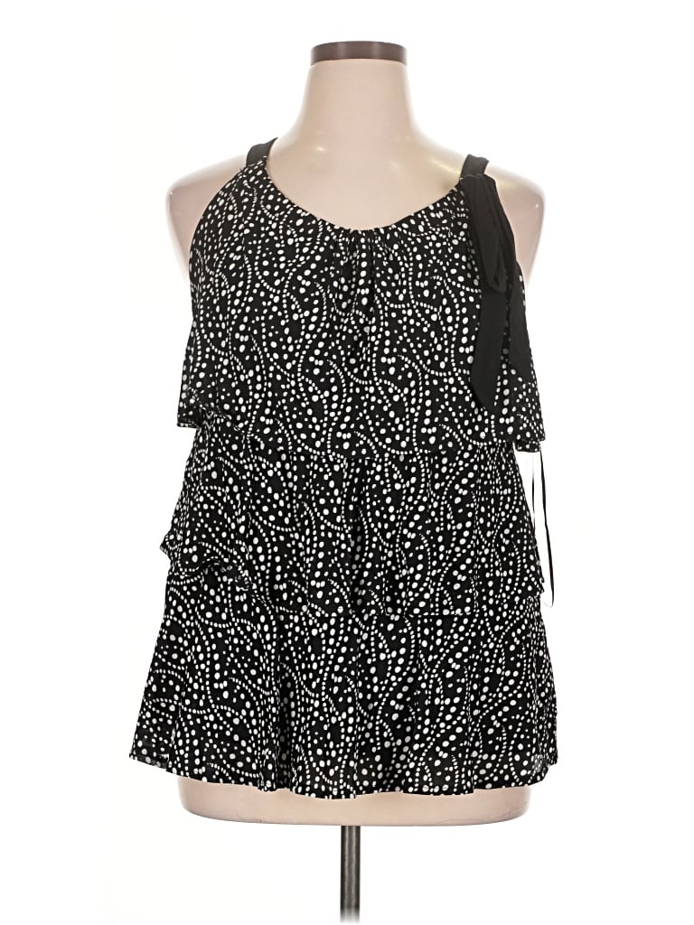 Pre-owned Style & Co Sleeveless Blouse In Black