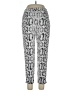 J.Crew Factory Store 100% Polyester Animal Print Silver Casual Pants Size 10 - photo 1