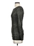 Cache Metallic Solid Black Silver Long Sleeve Top Size XS - photo 5