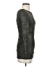 Cache Metallic Solid Black Silver Long Sleeve Top Size XS - photo 4