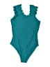 Cupshe Solid Teal One Piece Swimsuit Size S - photo 2