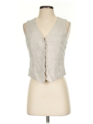 Madewell Single-Breasted Vest in 100% Linen (view 1)