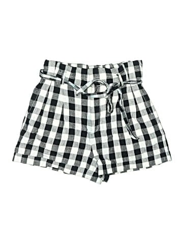 Madewell Linen-Cotton Paperbag Shorts in Gingham Check (view 1)