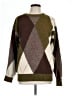 Comptoir des Cotonniers 100% Wool Argyle Brown Wool Pullover Sweater Size Lg (3) - photo 1
