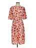 Halogen 100% Polyester Floral Orange Casual Dress Size S - photo 1