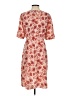 Halogen 100% Polyester Floral Orange Casual Dress Size S - photo 2