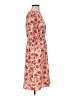 Halogen 100% Polyester Floral Orange Casual Dress Size S - photo 4