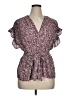 Max Studio 100% Polyester Purple Short Sleeve Blouse Size XL - photo 1