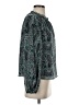 Evereve 100% Polyester Paisley Teal Long Sleeve Blouse Size XS - photo 4