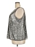 Talbots 100% Polyester Silver Sleeveless Blouse Size 20 - photo 5