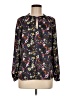 Boden 100% Polyester Floral Black Long Sleeve Blouse Size 6 - photo 1