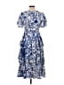 Shein 100% Polyester Paisley Blue Cocktail Dress Size 6 - photo 2