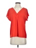 Ann Taylor 100% Polyester Orange Short Sleeve Blouse Size XS - photo 1