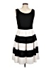 Boston Proper Stripes Black Casual Dress Size 8 - photo 1
