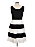 Boston Proper Stripes Black Casual Dress Size 8 - photo 2