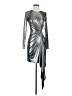 ASOS Metallic Solid Silver Cocktail Dress Size 4 - photo 1