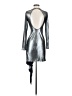 ASOS Metallic Solid Silver Cocktail Dress Size 4 - photo 2