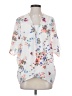 Miami Floral White 3/4 Sleeve Blouse Size S - photo 1